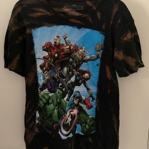 Avengers Bleached Tie-Dyed T-shirt